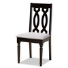 Baxton Studio Callie Grey Upholstered and Brown Finished Wood 5-Piece Dining Set 170-9734-10892
